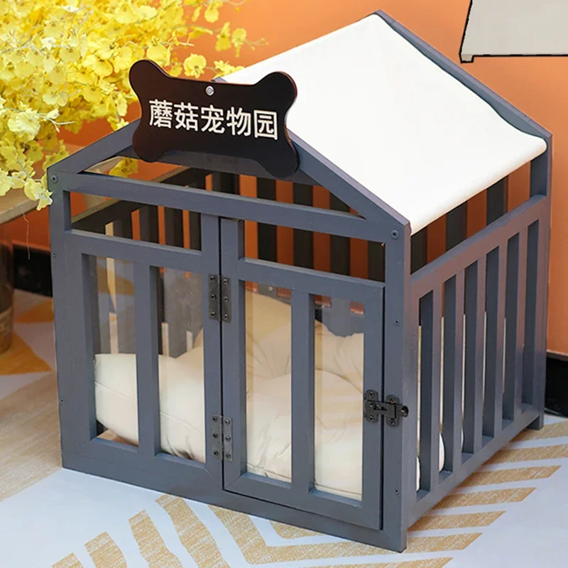 Wood Rabbit Box Dog Houses Supplies Folding Corral Prefab Dog Houses Modular Crate Corral Para Mascotas Dog Furniture Fg25