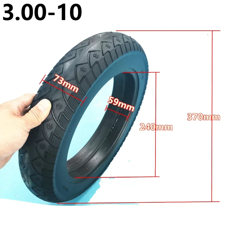 

Motorcycle 3.00-10 tubeless tire scooter electric vehicle tire 300-10 solid tire