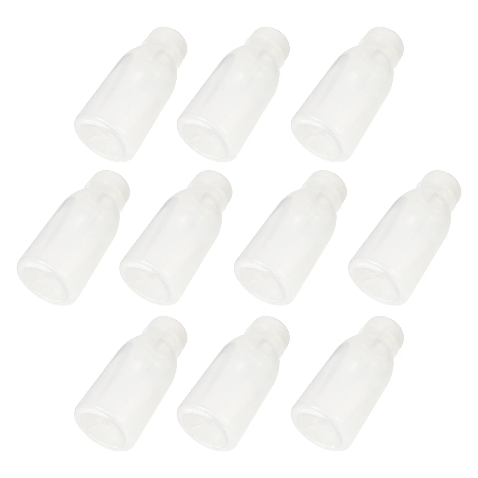 

10Pcs Transparent Juice Bottles Extra Thick Safe Reliable Simple Design Practical Storage Eco Friendly Reusable