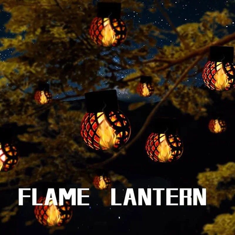 Outdoor Solar Lights Retro Lantern Lantern Lights Hanging Flame Lamp Landscape Lighting Floor Lights Spotlight Home Garden Decor