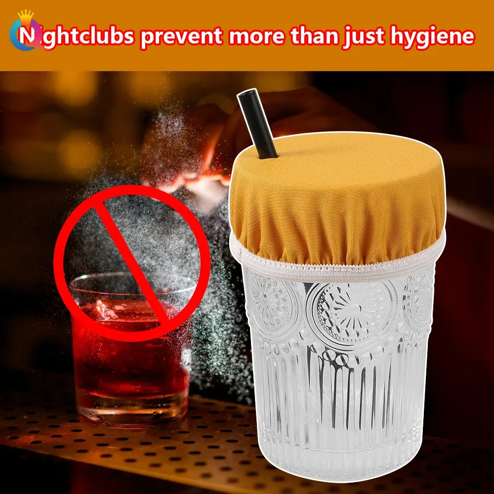 

Cup Lid Party Prevent Being Drugged Artifact Nightclub Anti-drop Potion Cup Cover Leak Sealed Lid Spiking Prevention Cup Covers