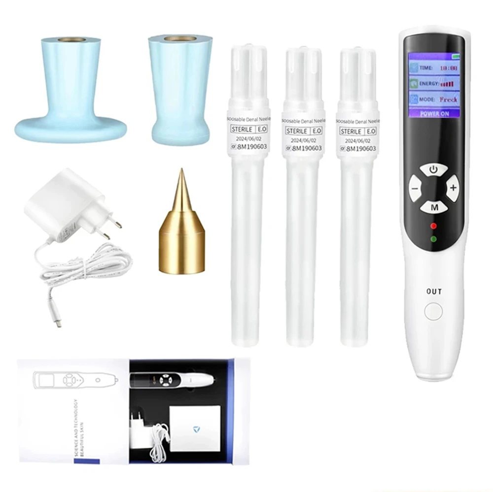 Ozônio Plasma Pen Wart Freckle Remoção Máquina, levantamento da pálpebra, Pele Mole mancha escura removedor, Acne Tratamento, 2in 1