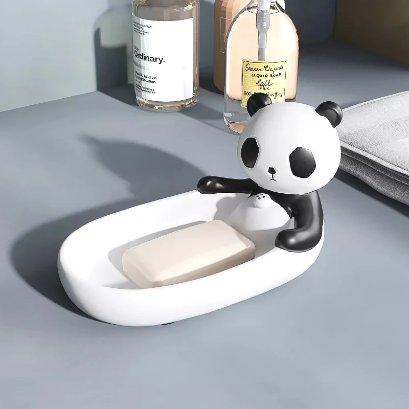 

Creative panda ornaments, home decorations, bathrooms, toilets, soap boxes, fat drains, shelves