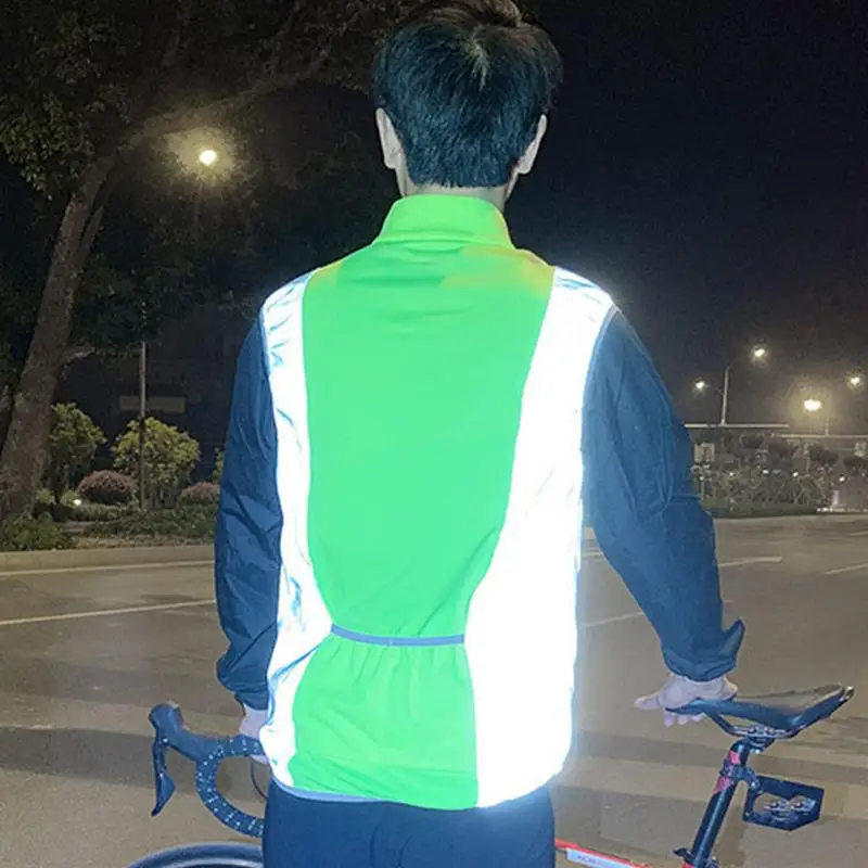 High Visibility Reflective Vest Working Clothes Motorcycle Cycling Sports Outdoor Reflective Safety Clothing Reflective Jacket