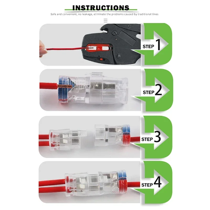 25/50/100PCS Universal Compact Splitte Cable Connector Two In Four Out Three In Six Out Terminal Block Led Light Connectors