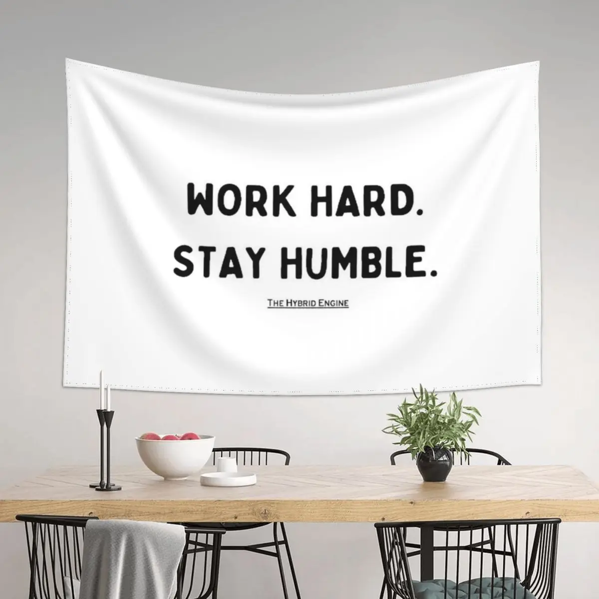 

Work Hard. Stay Humble. The Hybrid Engine Tapestry Aesthetic Decoration Room Decor Korean Style Tapestry