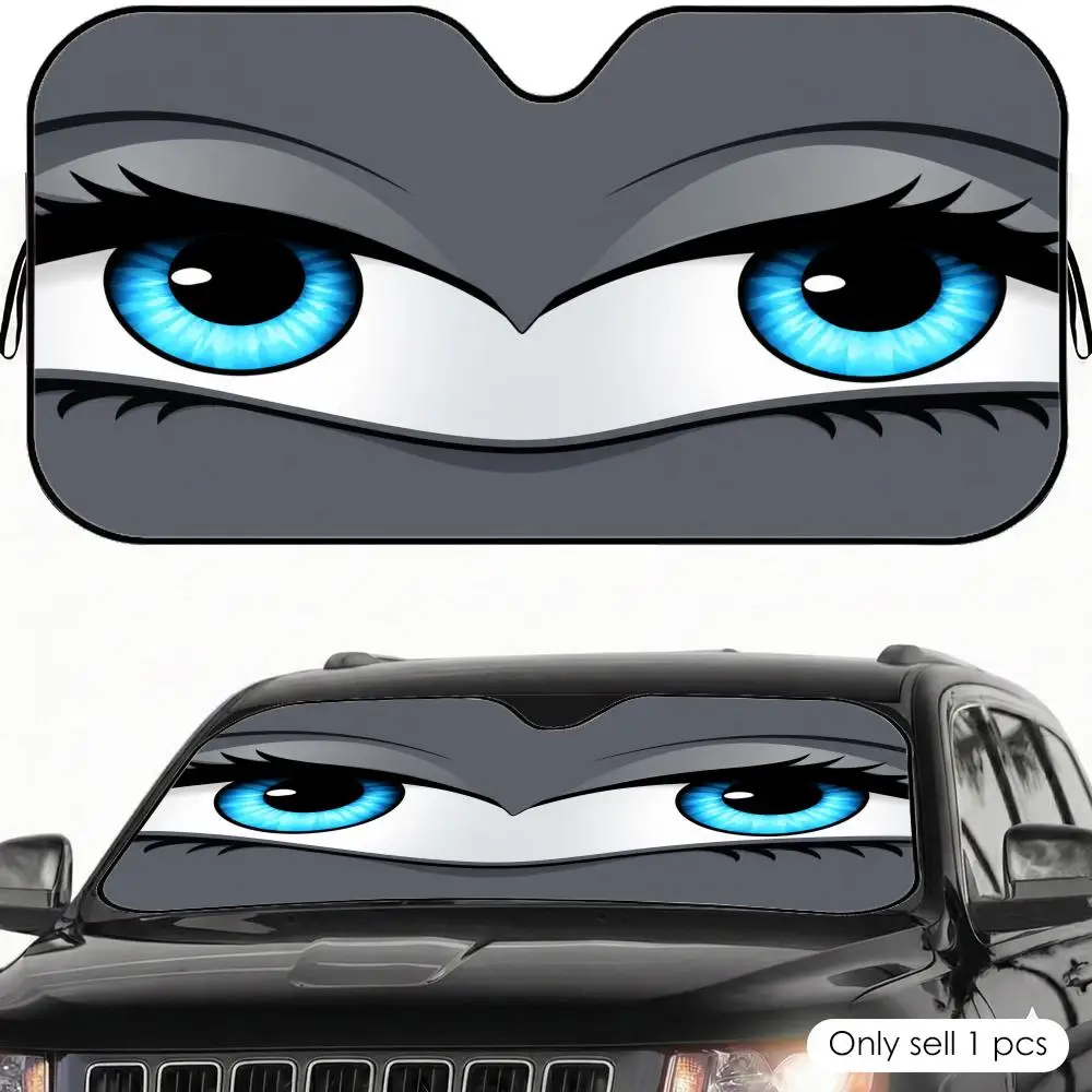 

Enchanting Eyes Sun Visor Foldable Front Windshield Car Sunshade Reusable Aluminum Foil UV Heat Insulation Cover