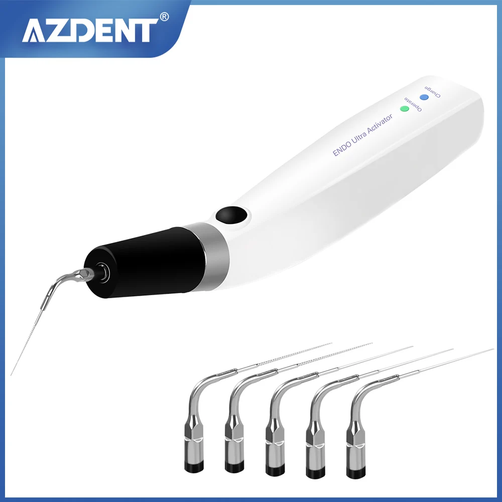 

AZDENT Dental Endo Ultra Activator Endodontics Irrigator Cordless Ultrasonic Activator Handpiece with 6 Tips