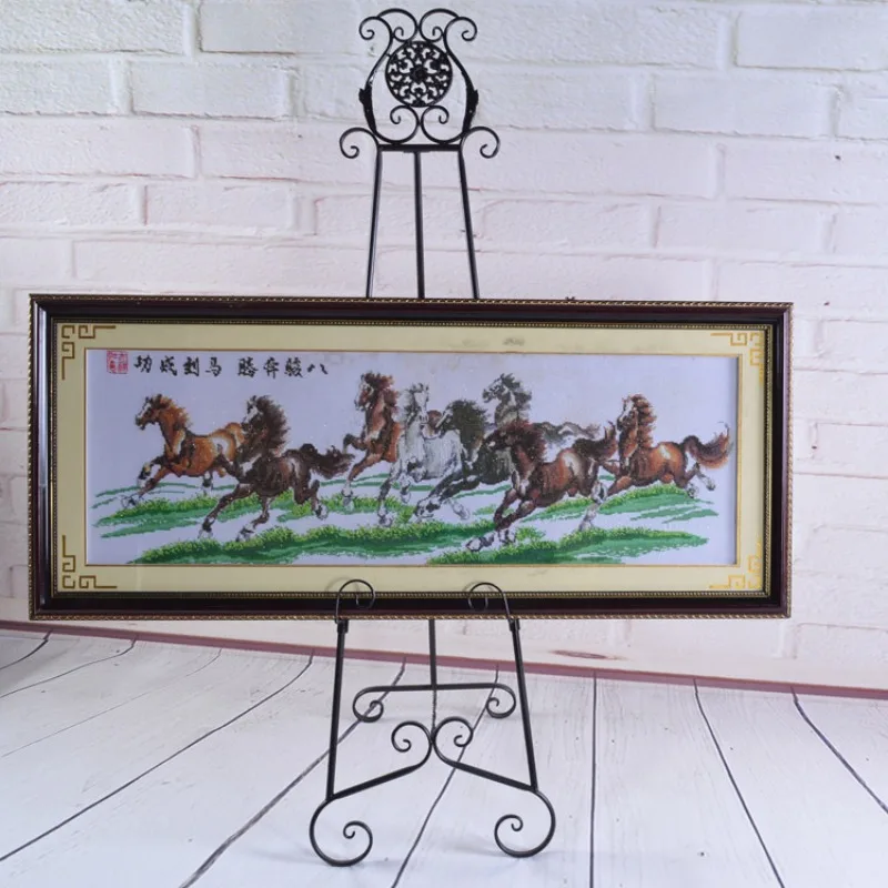 Wrought iron oil painting notice stand, photo frame, floor-to-ceiling wedding bracket, billboard, welcome sign, poster display