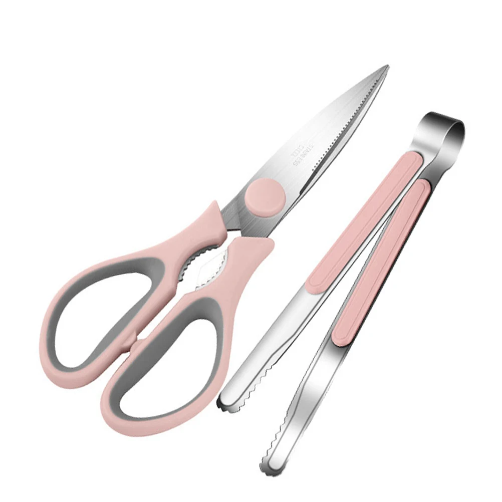 

1 set 1 Set Bbq Scissor Clips Chicken Bone Cutlet Food Tong Ergonomic Handle Kitchen Gadget For Party Barbecue Home Use