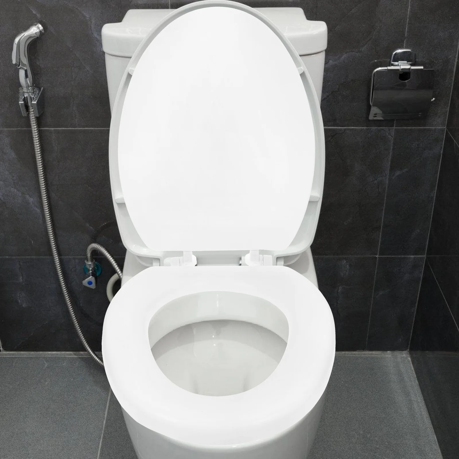 

Soft Foam Thickened Toilet Seat Cover with Slow Close Feature for Standard Toilets Comfortable Padded Bathroom Seat