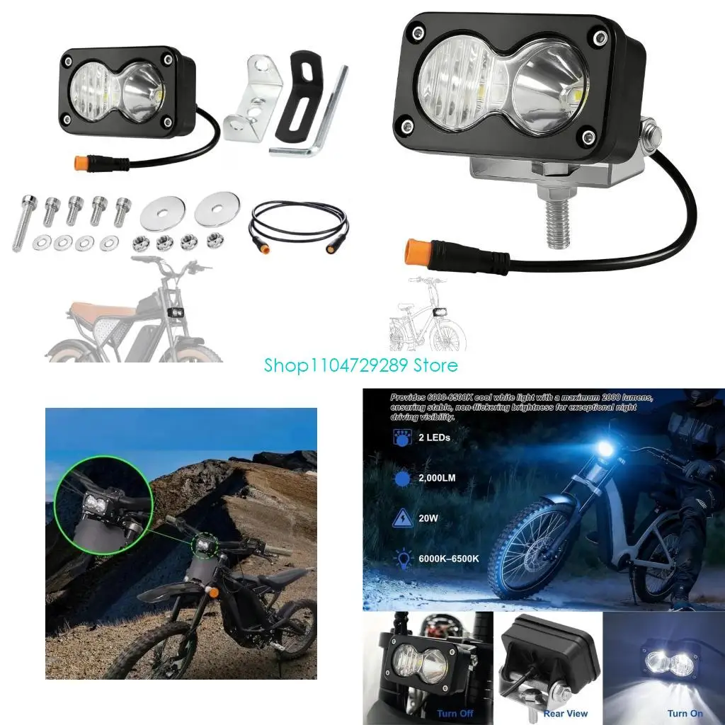 D8KE Powerful 20 Watt LED Headlight For Ridstar Adventure And Commuters Bikes