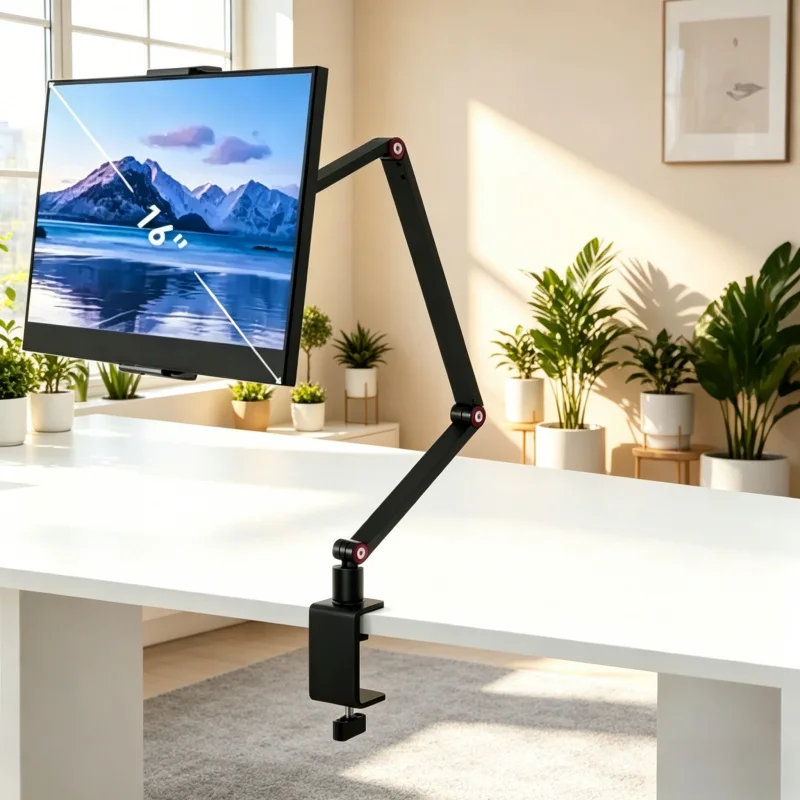 Portable VESA Mount Hanging Tablet Lazy Stand, 360° Rotatabl