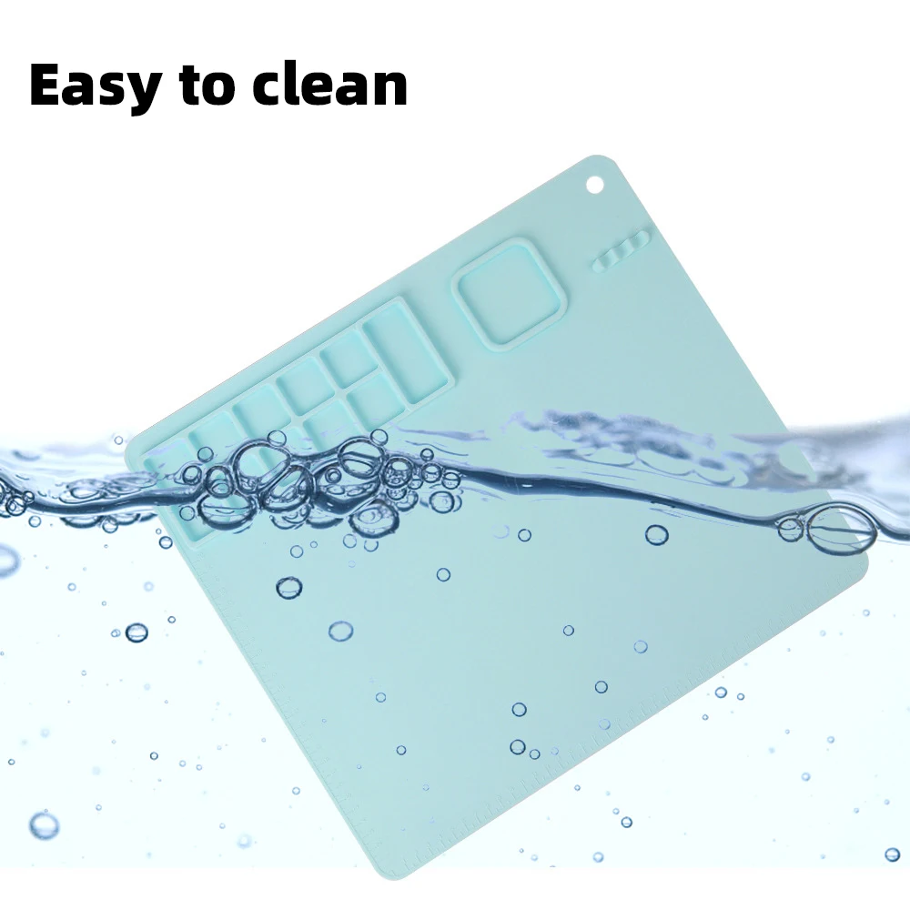 Rectangular Silicone Painting Mat Flexible DIY Craft Mat Watercoloring Art Drawing Pad School Stationery Supplies Christmas Gift