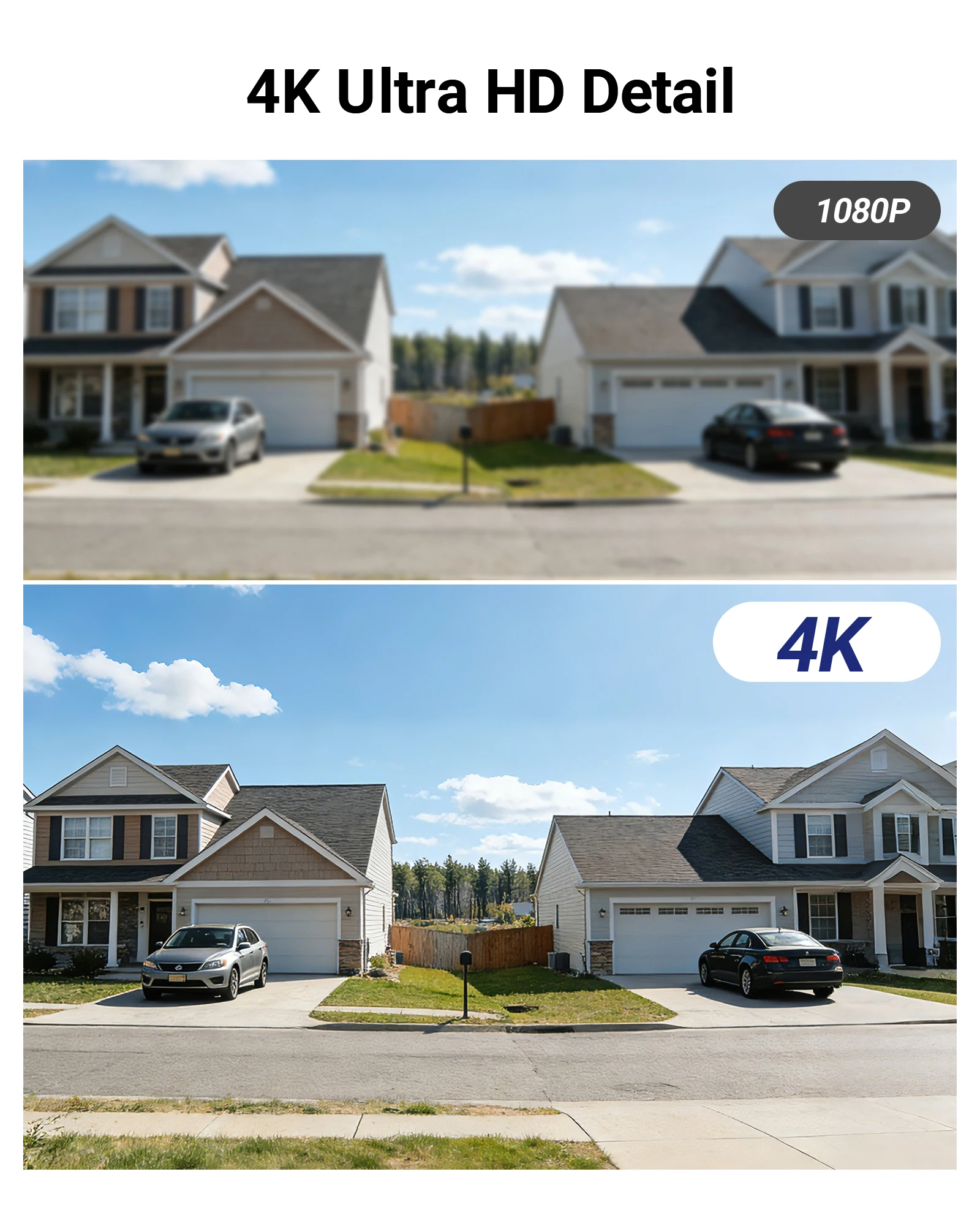 Anlapus 4K 8MP Home Security Camera System with 8-Channel H.265+ DVR 1TB HDD Audio Recording 80ft Night Vision Wired Outdoor/Indoor CCTV
