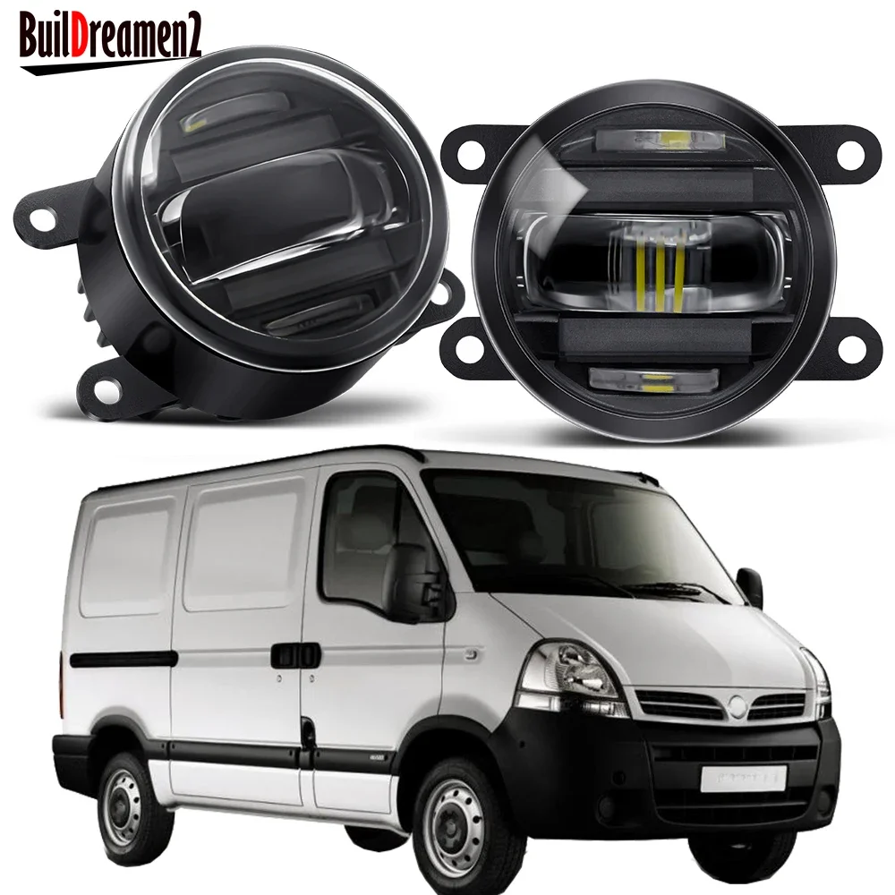 

2 х 30 Вт передний бампер автомобиля светодиодные противотуманные фары в сборе DRL алюминиевые противотуманные фары Canbus дневного света для Nissan Interstar 2002-2010