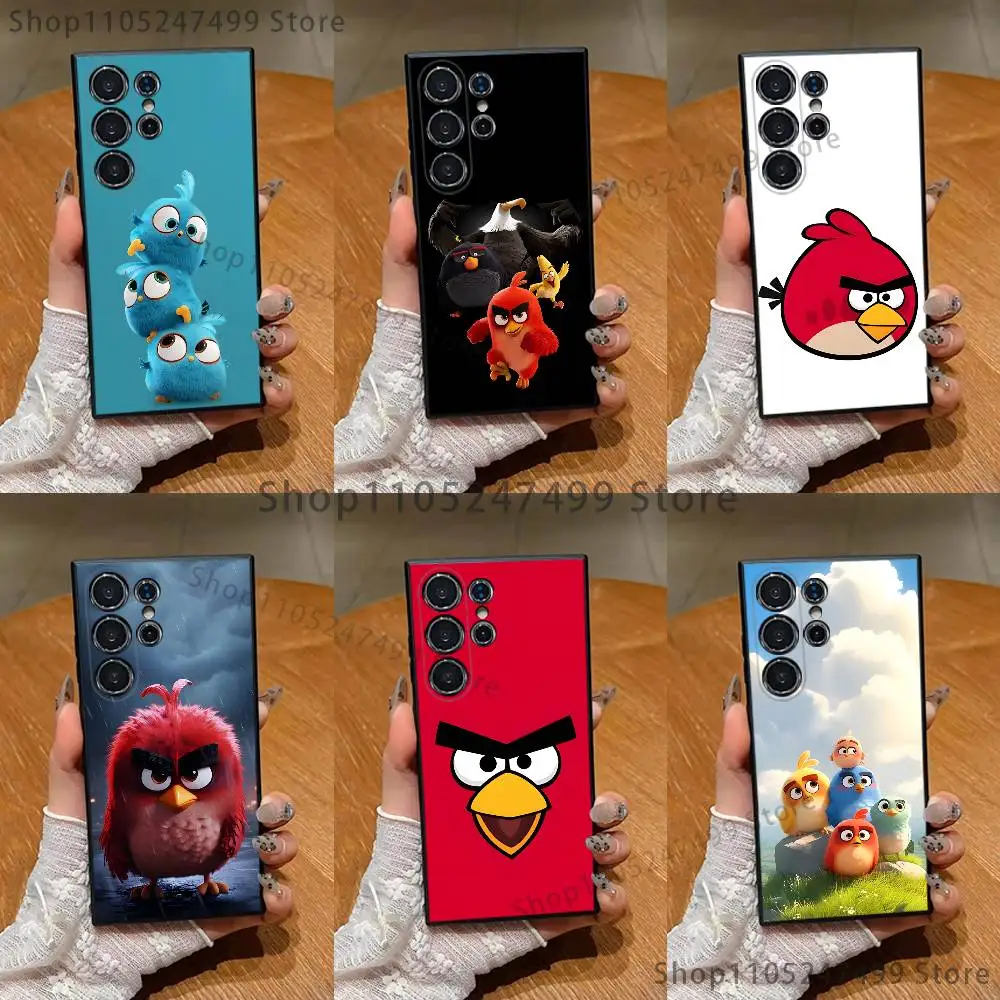 

Game A-Angry B-Birds Phone Case For Samsung S25,S24,S21,S22,S23,S30,Ultra,S20,Plus,Fe,Lite,Note,10,9,5G Black Cover