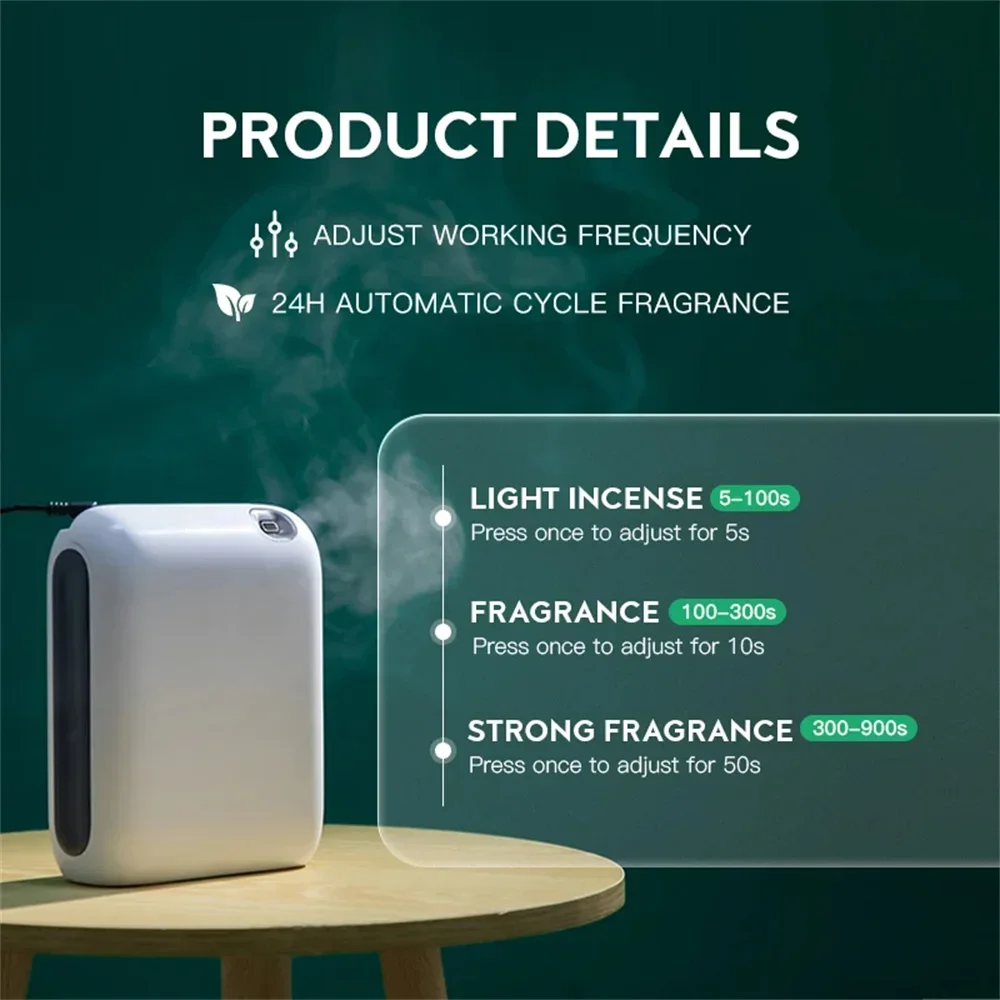 500m³ Room Fragrance Aroma Diffuser Perfume Electric Aromatic Spray Machine Electric Smell Home Bluetooth Air Freshener Machine