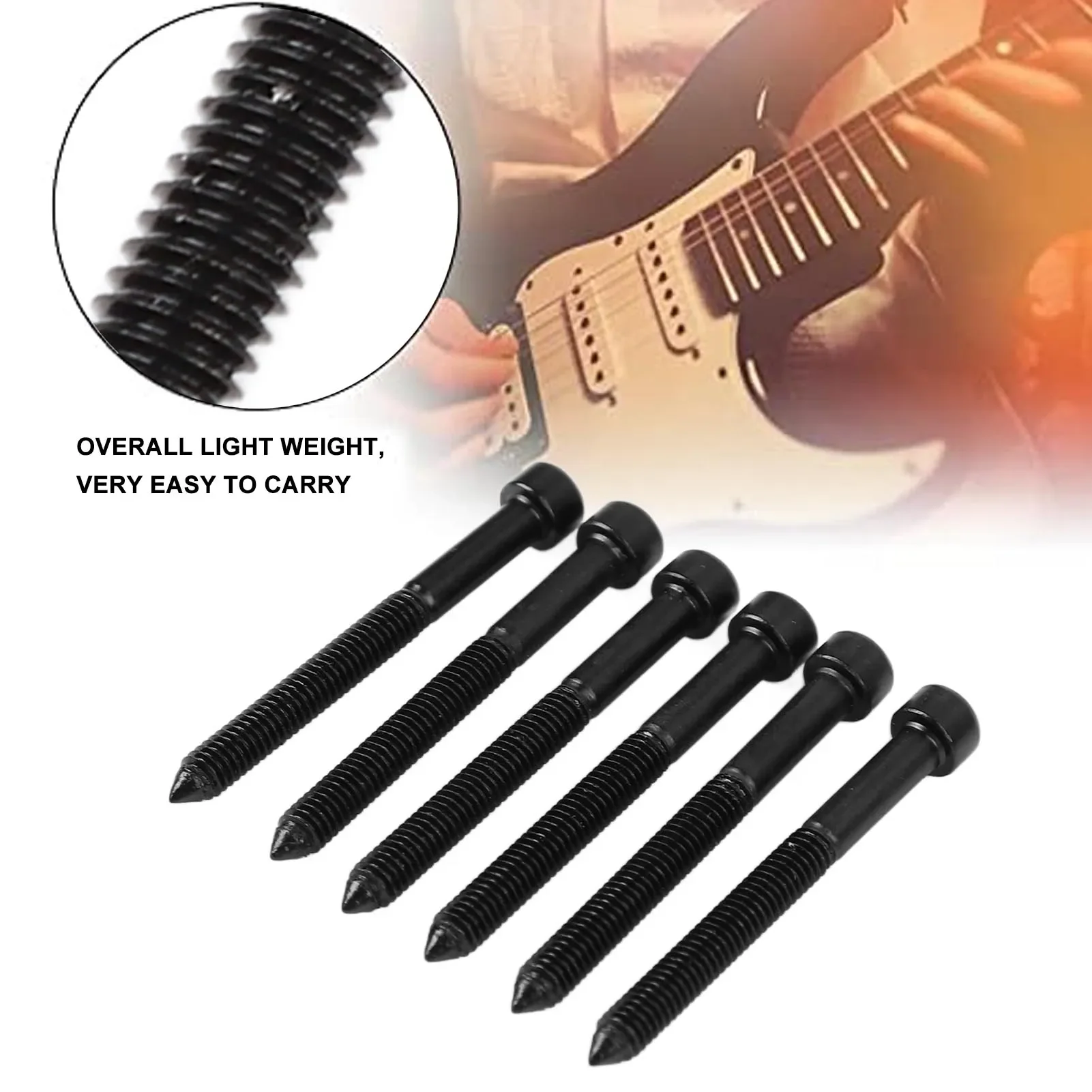 

6Pcs Electric Guitar Neck Guard Hex Screw Corrosion Resistance Neck Plate Mounting Screw For Bridge Plate