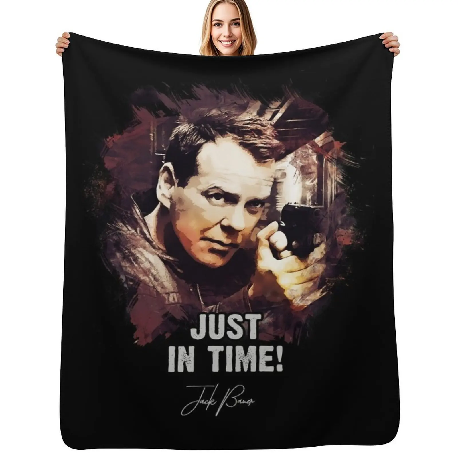 Just In Time - Jack Bauer Throw Blanket Luxury Thicken Polar Bed covers Flannel Fabric Kid'S Sofa Blankets