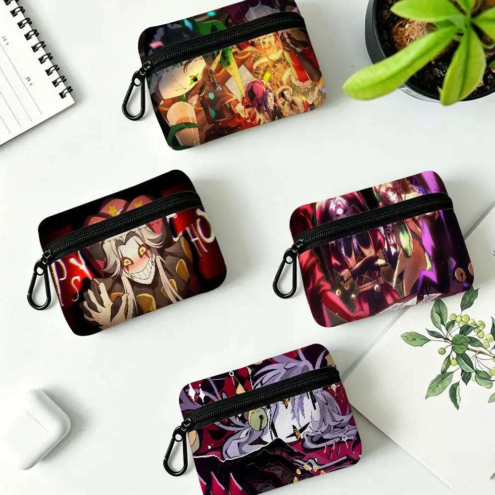 The Freak Circus Game Anmie Anti-fade Oxford Cloth Small Zipper Coin Bag Lightweight Hanging Wallet For Coins ID Cards