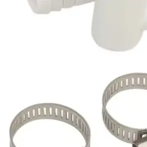 Replacement Dishwasher Air Gap Kit White ABS Drain Assembly With Rubber Ring And Clamps For Kitchen Sink Plumbing Fix