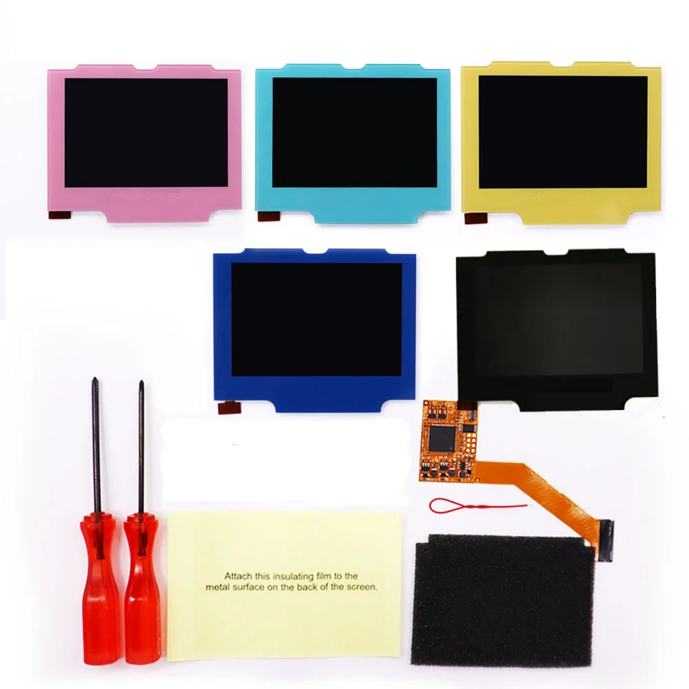 HISPEEDIDO Multi Color V2 Screen Set IPS LCD For GBA SP Backlight Screen High Brightness Laminated Display LCD Set
