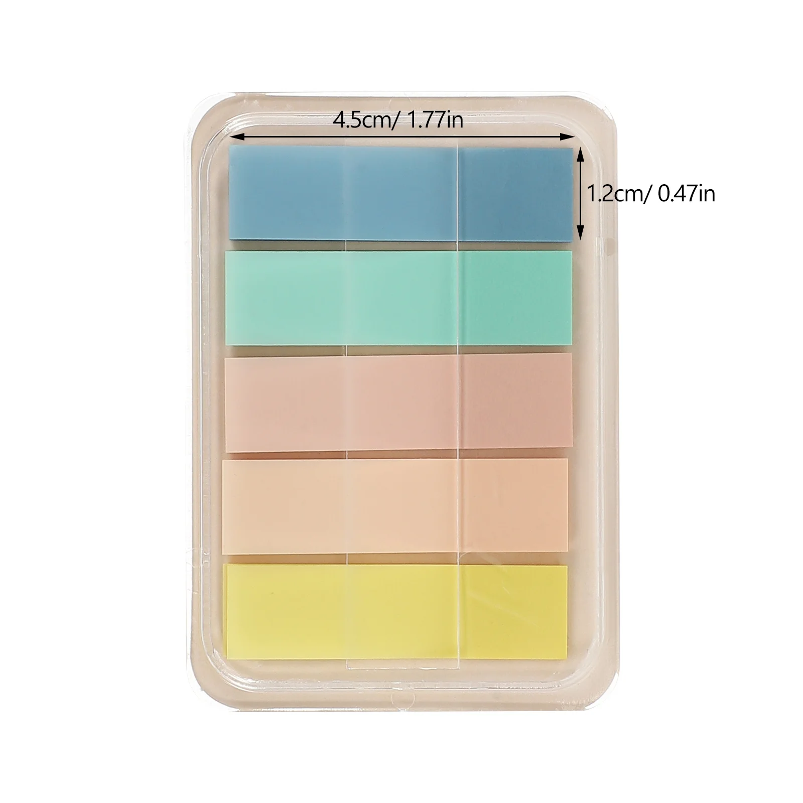 6 Boxen tragbare farbige Klebestreifen, praktische Lesestreifen, geeignet für Anfänger, Markierungsstreifen, Lesezeichen, selbstklebende Lesestreifen