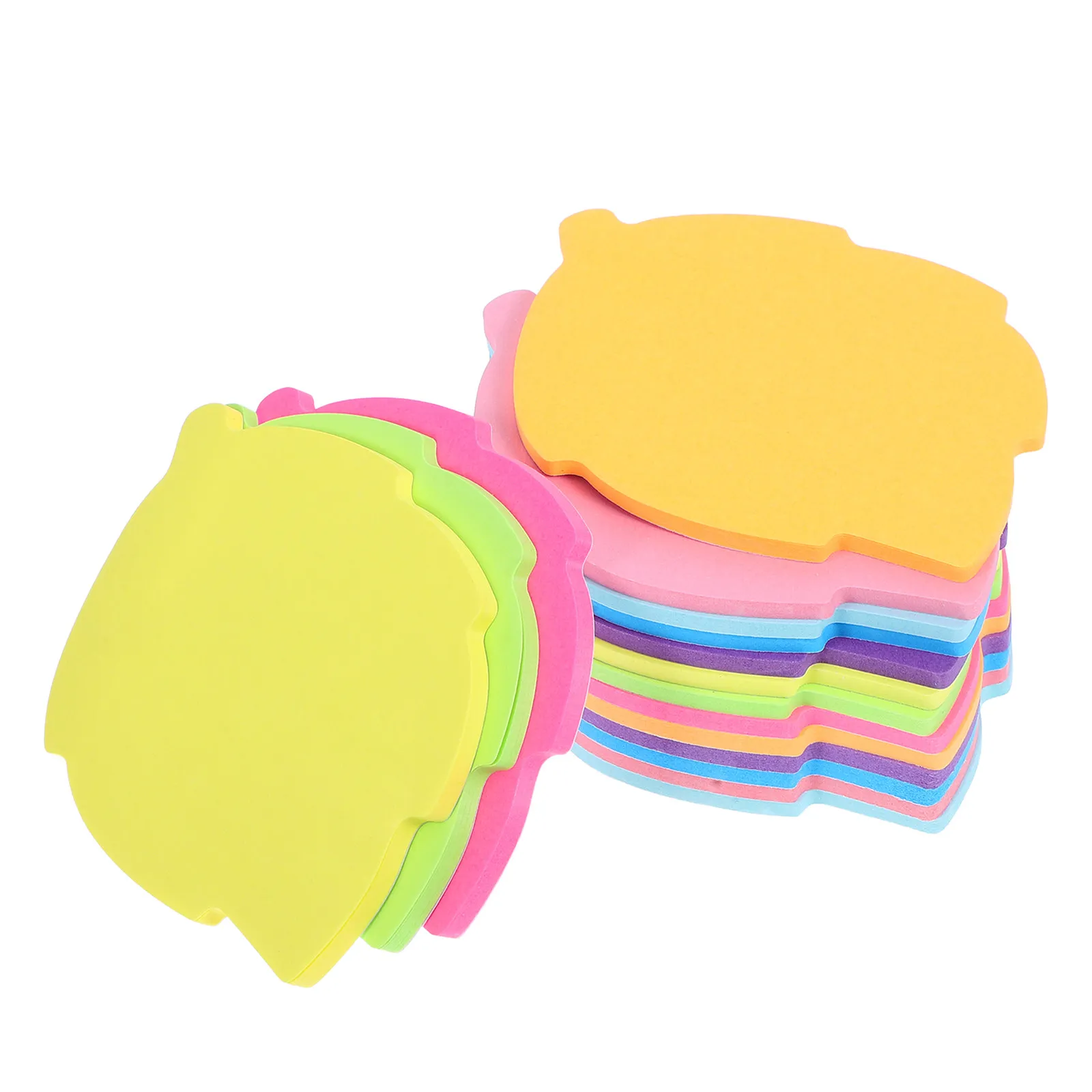 16Pcs Colorful Leaf Design Self Stick Memo Pads Strong Adhesion Easy Removal Smooth Paper for Office School Home Use Cute
