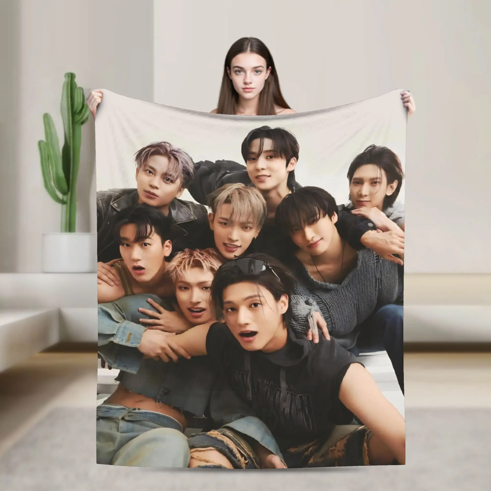 Ateezs Kpop Group Blankets Coral Fleece Plush Winter   Multifunction Lightweight Thin Throw Blanket for Home Outdoor Quilt
