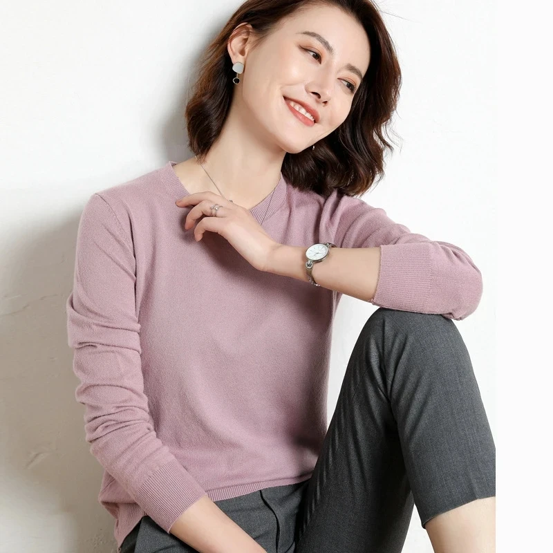 Women Sweater Spring Autumn 2023 Basic Pullover O-neck Warm Winter Casual Woman Jumpers Korean Fashion Knitted Bottoming Shirt