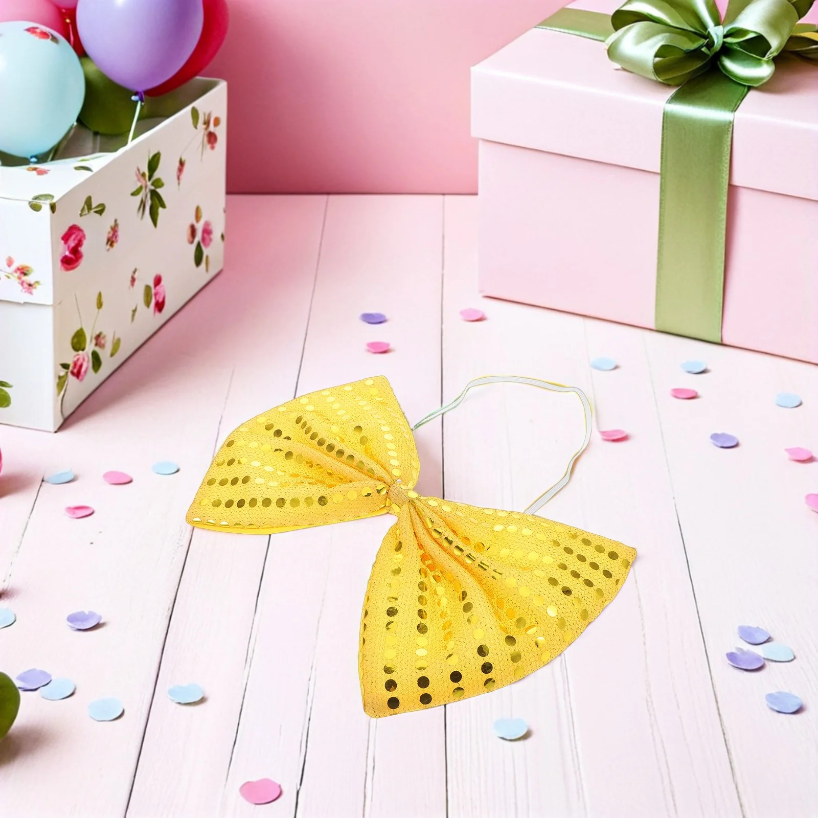 2 قطعة ربطات القوس فيونكة من الترتر اللامع المتضخم برقبة لامعة للرجال والنساء حفلة تنكرية كرنفال ديكور زي إكسسوار احتفالي #1