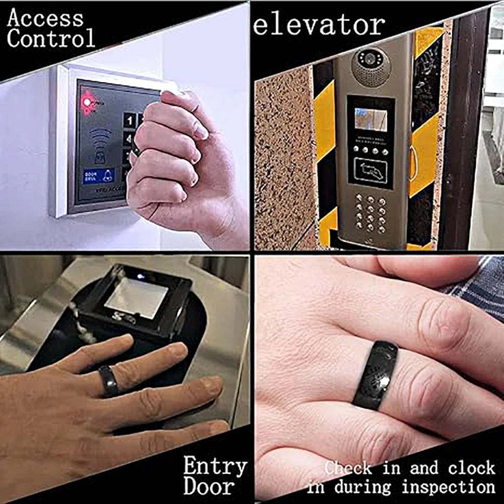 Tarjetas de Llave para Cerraduras de Gabinete con Chip RFID T5577 de 125 kHz, Anillo de Cerámica con Patrón de Dragón, Regrabable, Clon EM4100