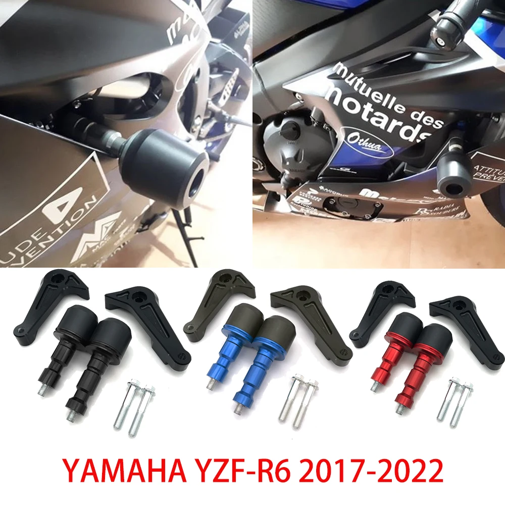 Fits for Yamaha YZF R6 ABS YZF-R6 2017 2018 2019 2020 2021 2022 Motorcycle Frame Sliders Anti Fall Crash Bracket Protection Kits