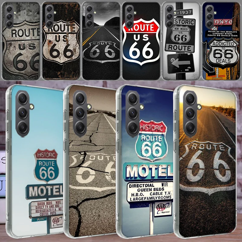 Чехол для телефона America Route 66 для Samsung A16 A26 A36 A56 A17 A37 A57 A07 A06 A02S A03 A04S A05S Galaxy Note 20 10 A50S A71 A51 A3