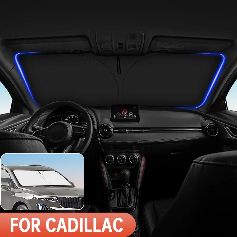 

For Cadillac XT5 XT6 2020-2025 Car Windshield Sunshade Cover Front Window Sun Shade Visor Car Interior Accessories UV Protection