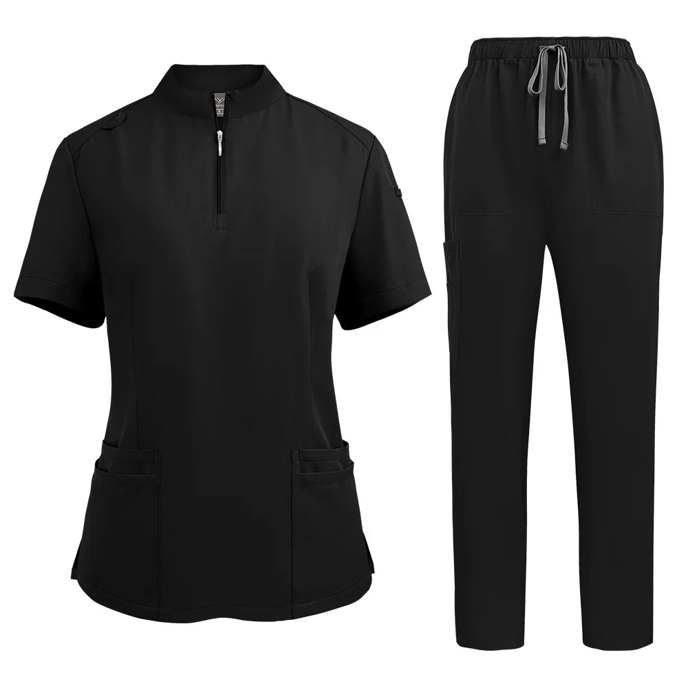 Ensemble d'infirmière, vêtements de travail de grande taille à séchage rapide, uniforme avec poches de travail, accessoires pour Salon de beauté d'hôpital, SPA