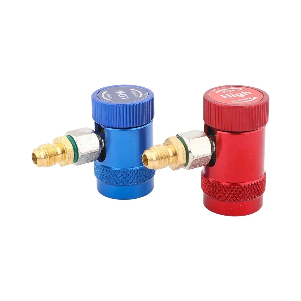 Adjustable Quick Coupler Set for Automotive Air Conditioner Repair For R134a For R1234yf 1/4 Inch Male Thread Fitting