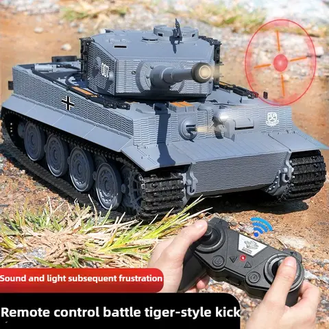 cool stuff battle tank toy funny gift-1:24 robot chassis rc tanks,remote control car,tiger tank model,cool sticker,toys for boys