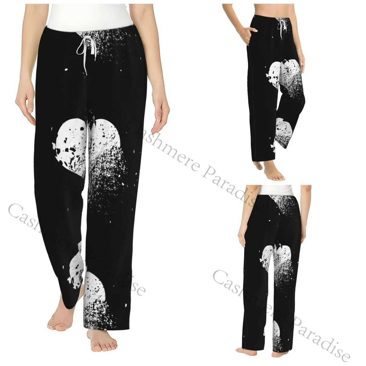 

Abstract Shape Background Flannel Pajama Pants for Women Soft Warm Sleep Pants with Elastic Waistband