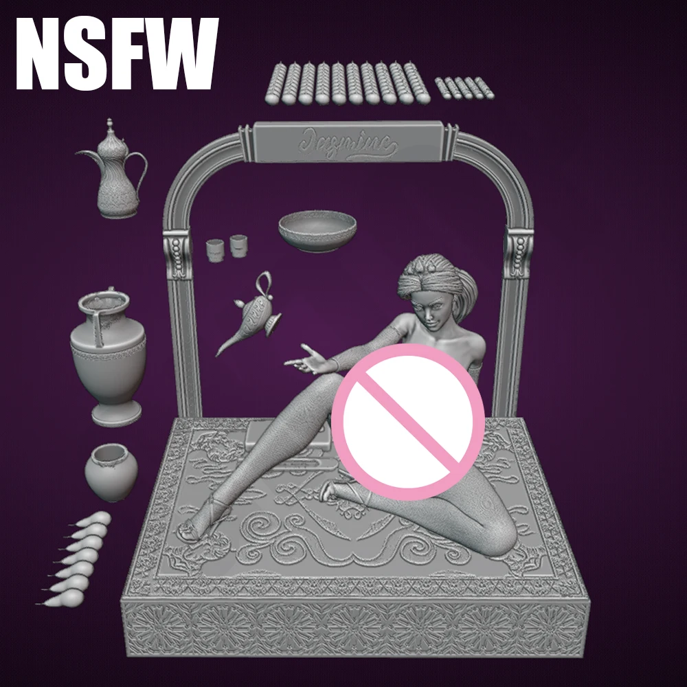 Pot magique Sexy pour fille NSFW, Kit de modèle imprimé en 3D, figurine en résine non assemblée, jouet Miniature, Statue de réduction, Effigy non peint, 1/24