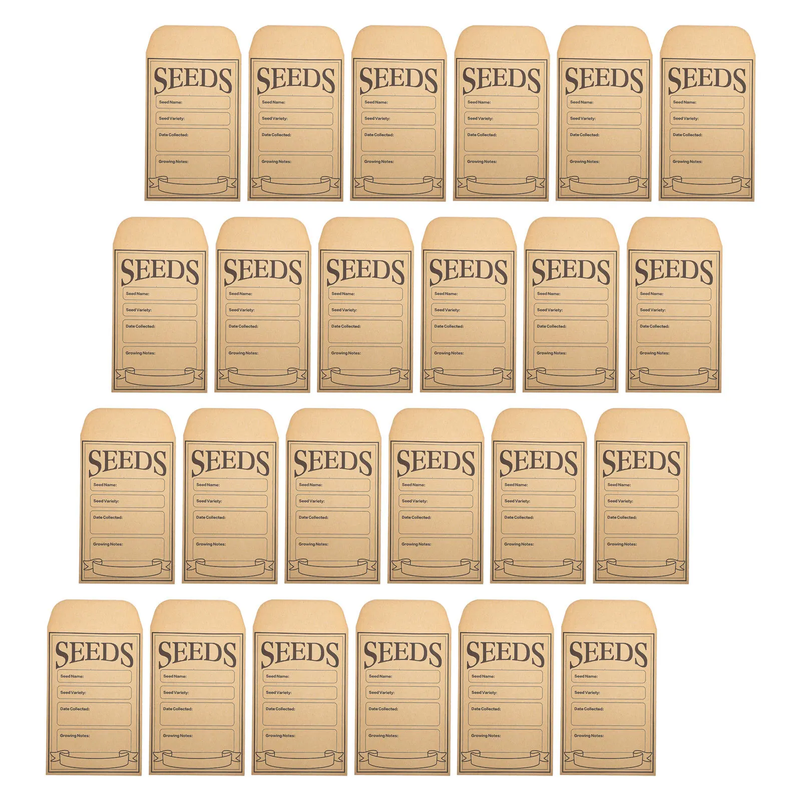 

50Pcs Mini Kraft Envelopes Self-Sealing Seed Storage Bags for Herb Seeds Collecting Dry Goods Portable Pocket-Friendly Brown