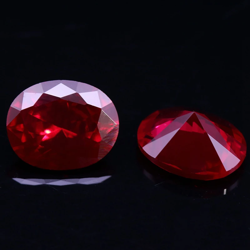 Venta al por mayor de rubí rojo sangre de Paloma, prueba de paso de alta calidad, gema de dureza Mohs que brilla debajo del rubí UV para fabricación de joyas DIY/colección de gemas