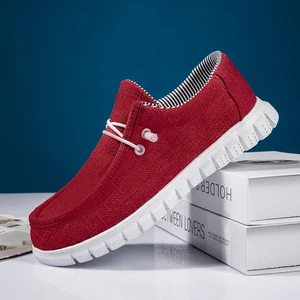 Atmungsaktiv und komfortable Leinwandschuhe für Männer und Frauen, Slip-on-Wandertennis, Unisex-Bootsschuhe, klassische Mokassins, Sommer, Sommer 8 Hauptverkaufssneaker Kinder nautisch - №6