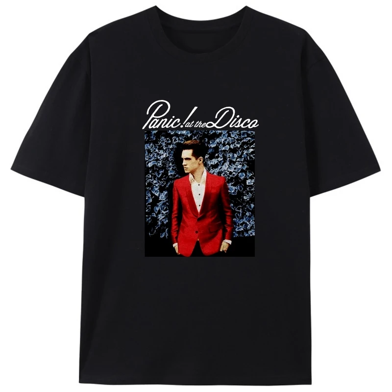 

Паника! Мужская футболка At The Disco Blue Wall Slim Fit черная (1)