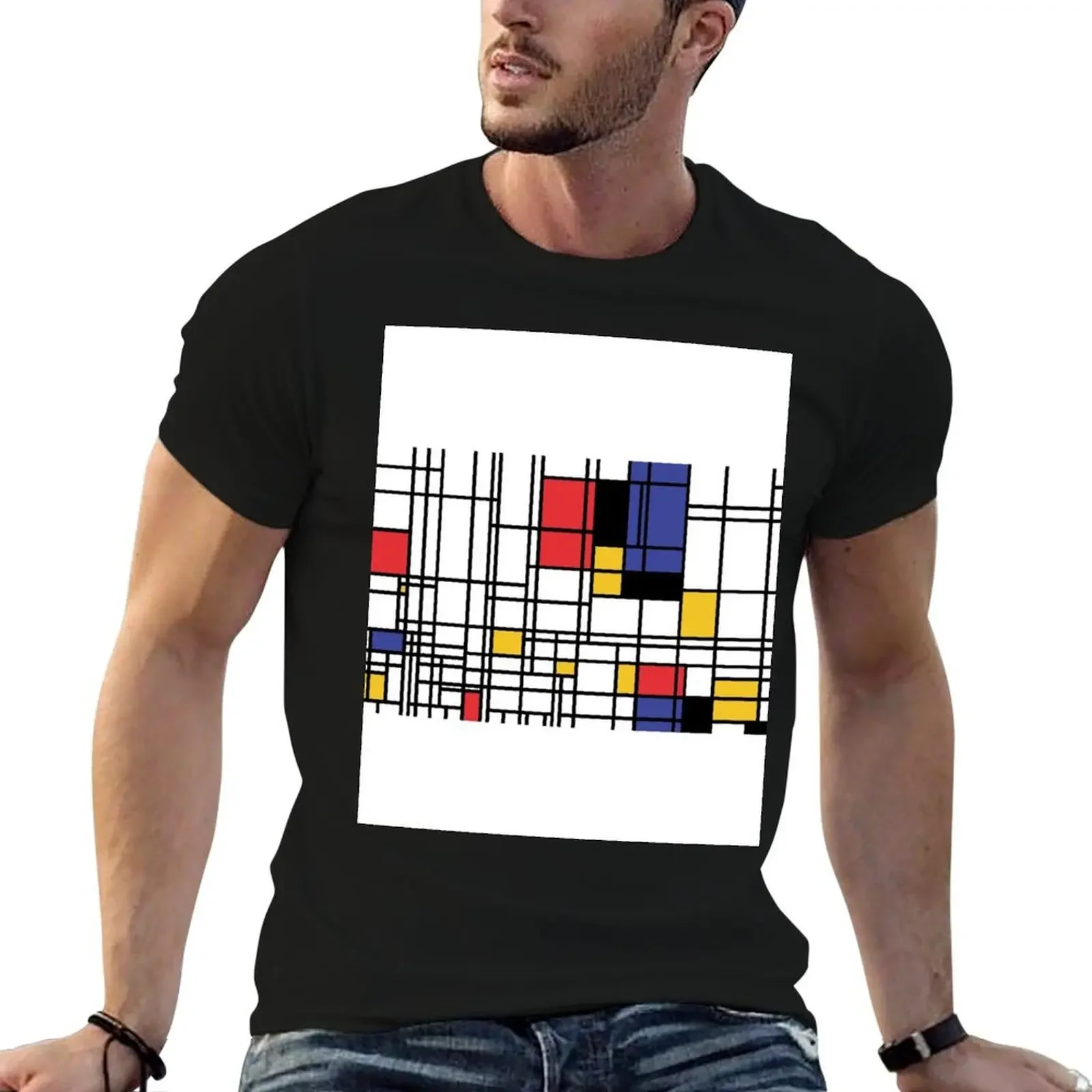 Mondrian T-Shirt sweat customs men graphic t shirts