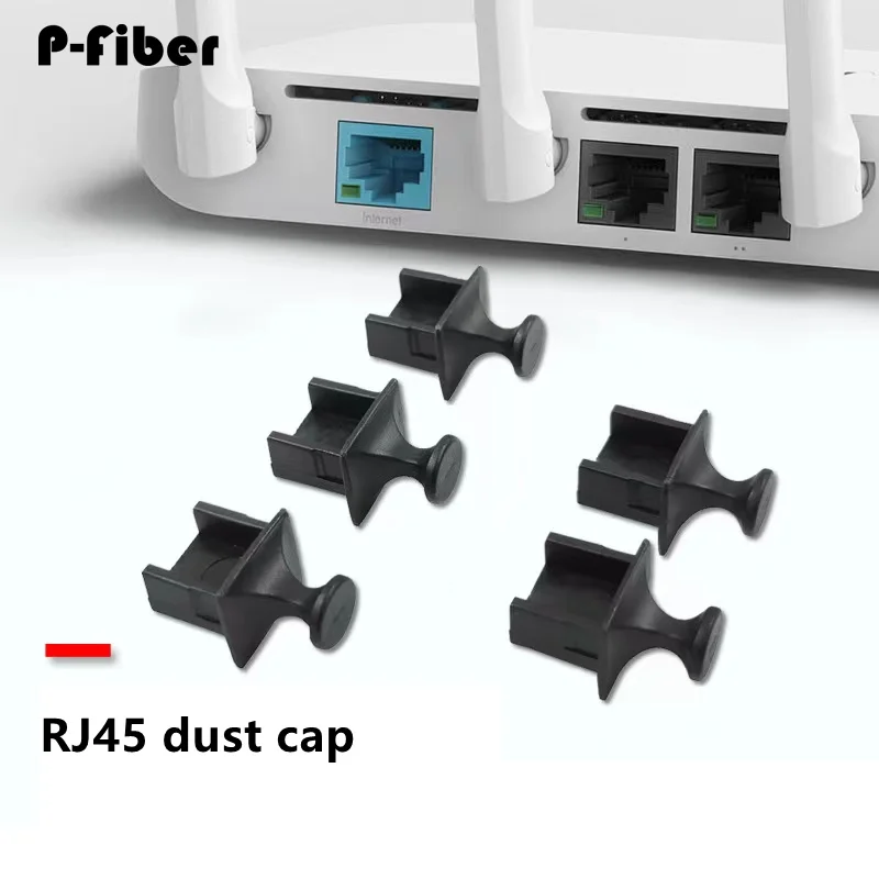 

RJ45 dust-proof plug 500pcs network cable cap computer crystal head interface universal protective cover P-fiber