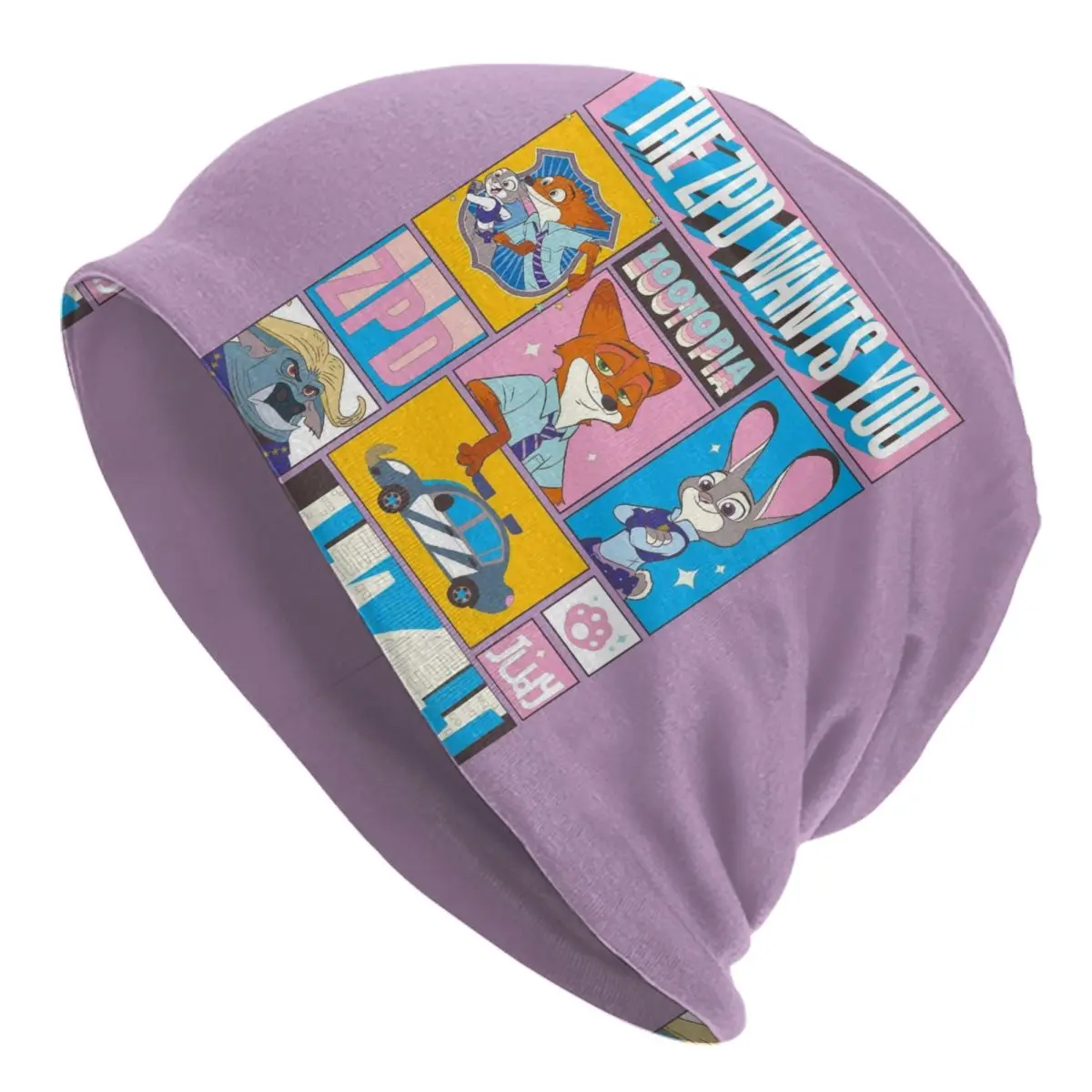 

Custom Zootopia Wallpaper Skullies Beanies Caps Hip Hop Winter Warm Women Men Knitting Hat Unisex Adult Bonnet Hats