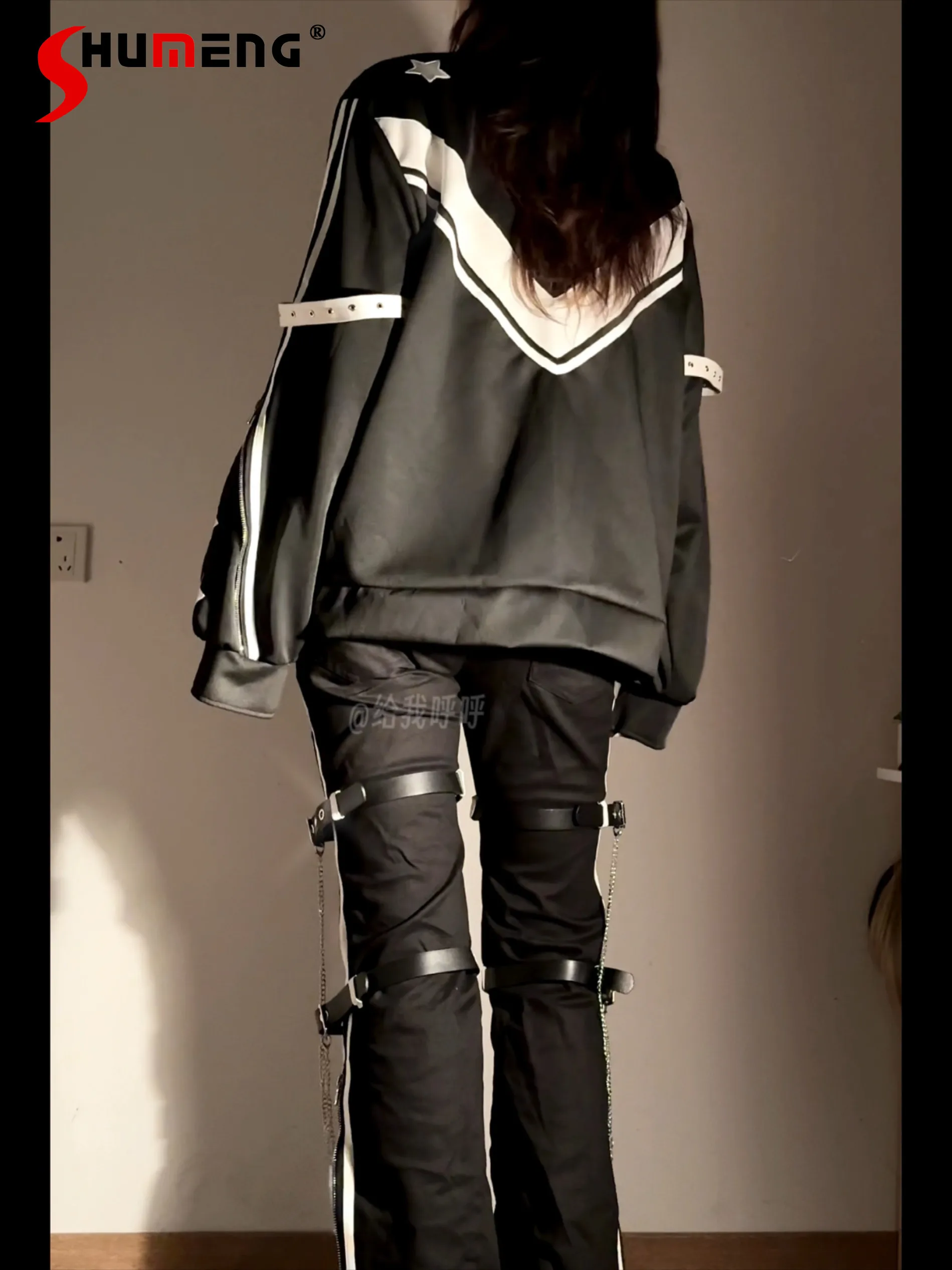 Harajuku Subculture Gothic Sweet Cool Fashion Jacket Sports Sweatshirt Student Y2K Kawaii Punk Loose Coat Aesthetic Clothing