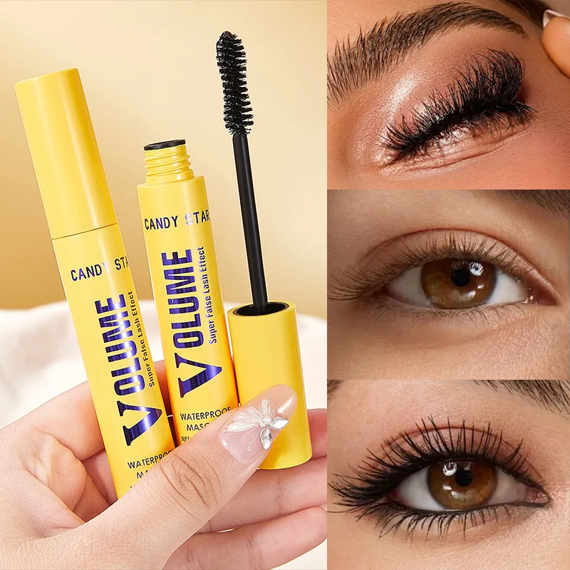 มาสคาร่ากันน้ำ สูตรเพิ่มความยาวและเพิ่มวอลลุ่ม ป้องกันการเลอะเปื้อน สำหรับขนตาโค้งงอนอย่างเป็นธรรมชาติ ติดทนนานตลอดวัน ไม่เป็นขุย เครื่องสำอาง